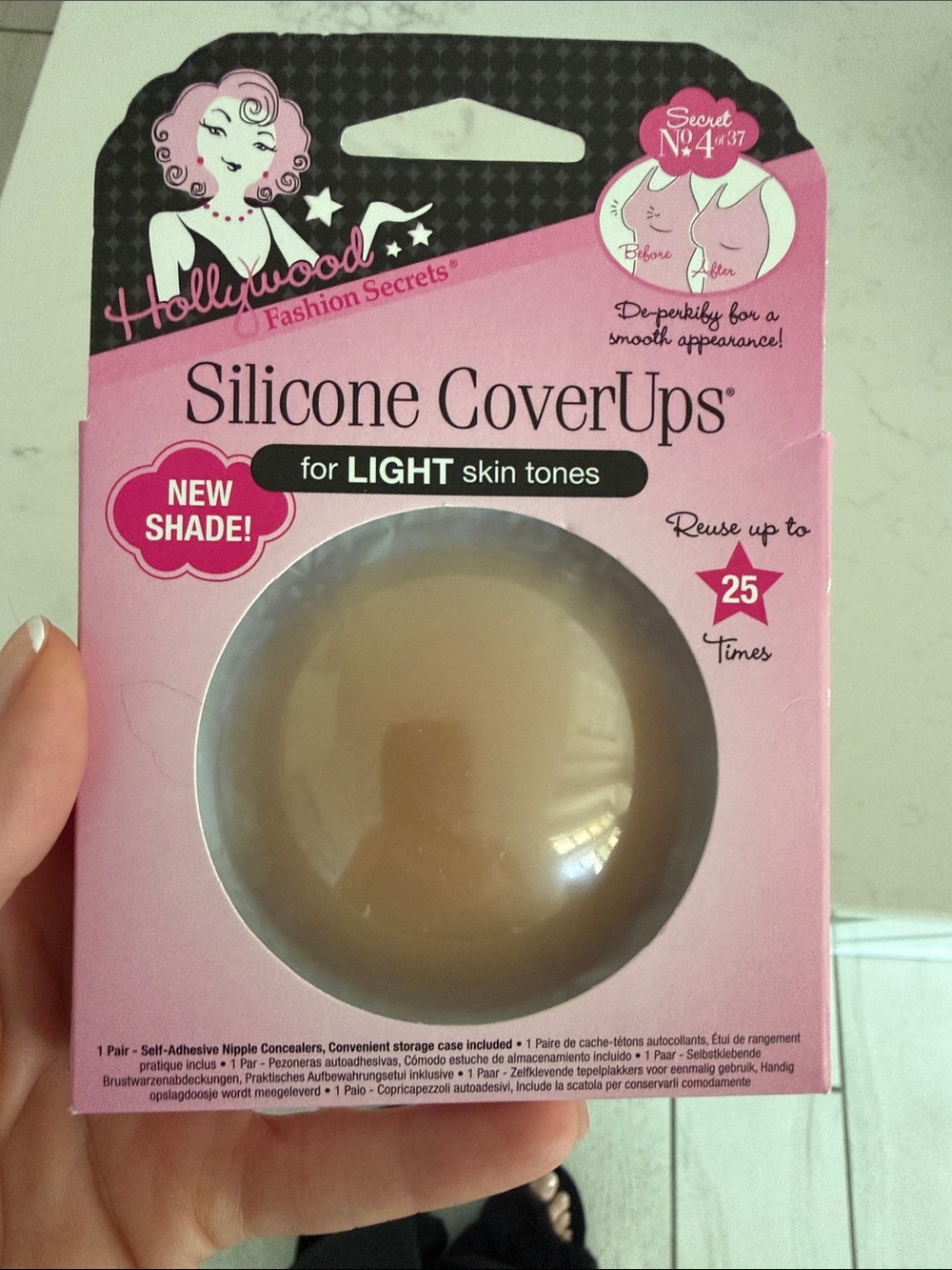 Hollywood Fashion Secrets Silicone CoverUps for Light Skin Tones - Nude
